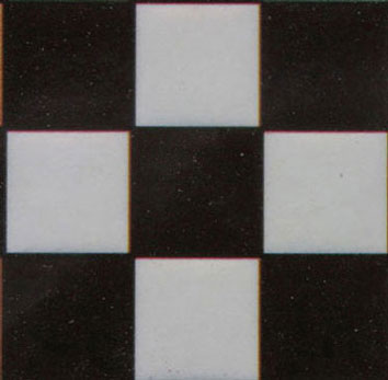 Dollhouse Miniature Tile, Black and White Square, 4Pk, 1/24